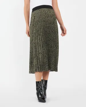 Cleo Pleat Skirt - Khaki