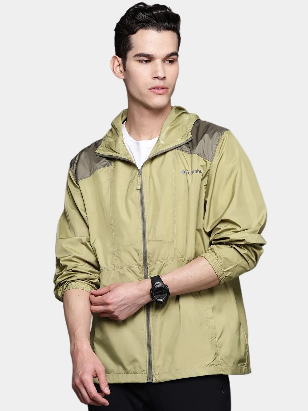 Columbia Men Green Flashback Windbreaker Rain Jacket