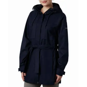 Columbia Women Navy Blue Pardon My Trench Rain Jacket