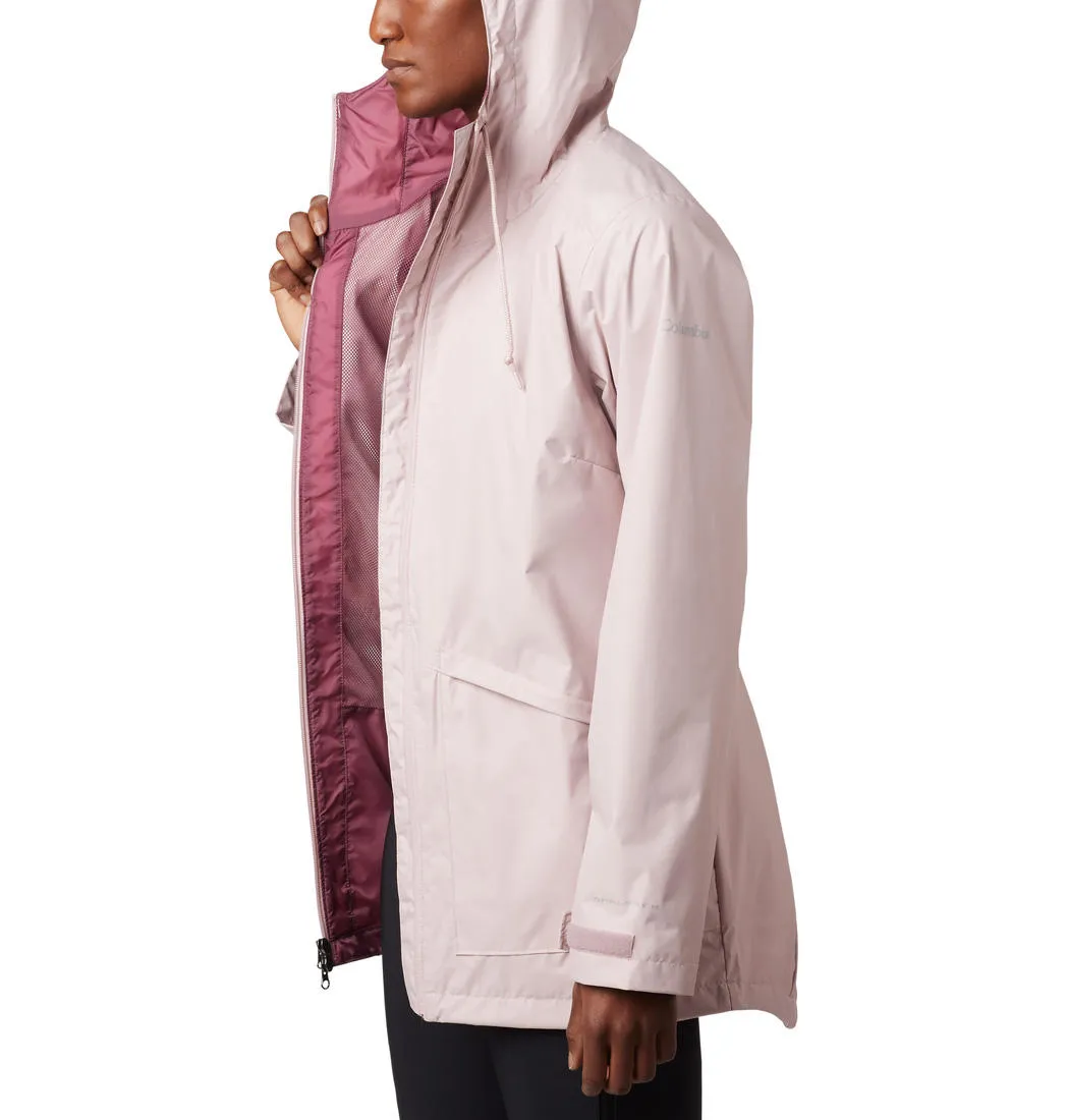 Columbia Women Pink Arcadia Casual Rain Jacket