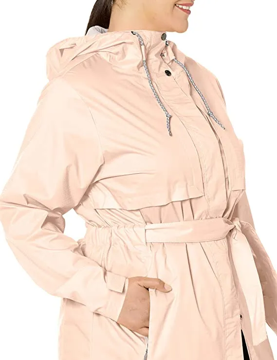Columbia Women's Standard Pardon My Trench Rain Jacket, Peach Cloud, X-Small