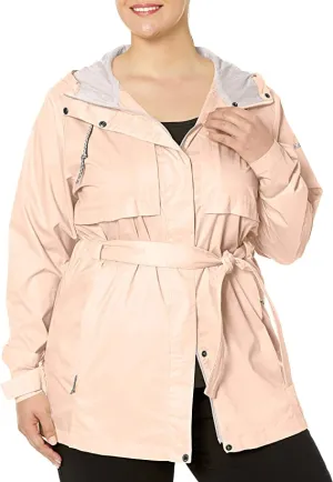 Columbia Women's Standard Pardon My Trench Rain Jacket, Peach Cloud, X-Small