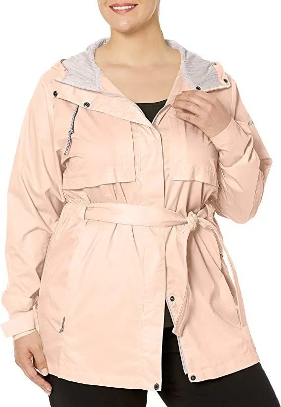 Columbia Women's Standard Pardon My Trench Rain Jacket, Peach Cloud, X-Small