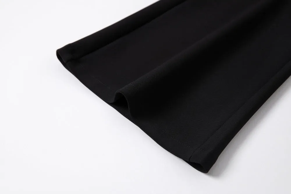 Comfortable Solid Color Flared-Leg Trousers for Women