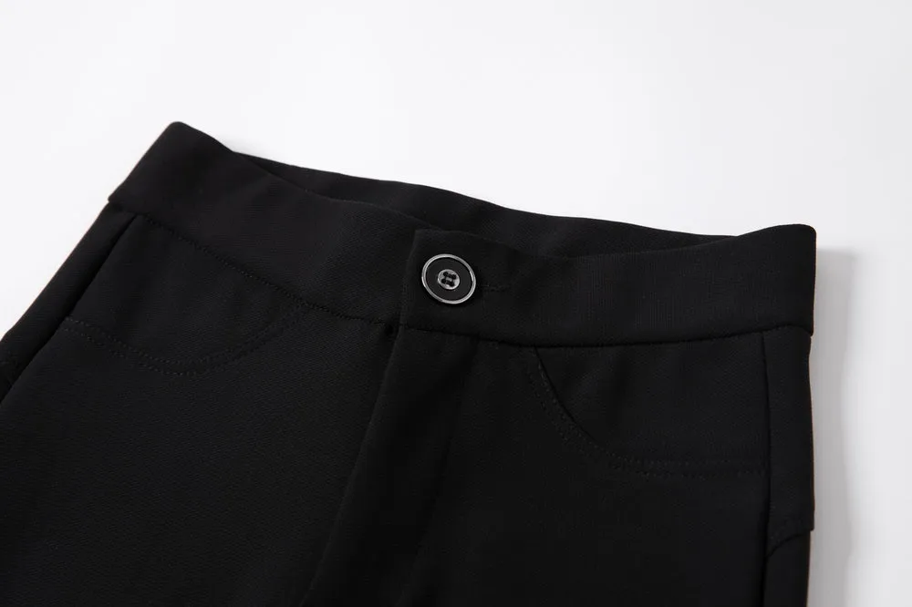 Comfortable Solid Color Flared-Leg Trousers for Women