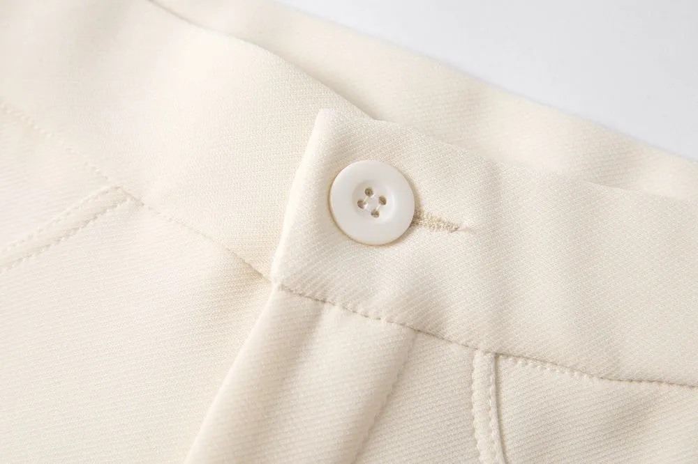 Comfortable Solid Color Flared-Leg Trousers for Women