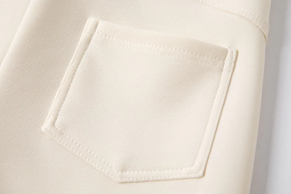Comfortable Solid Color Flared-Leg Trousers for Women