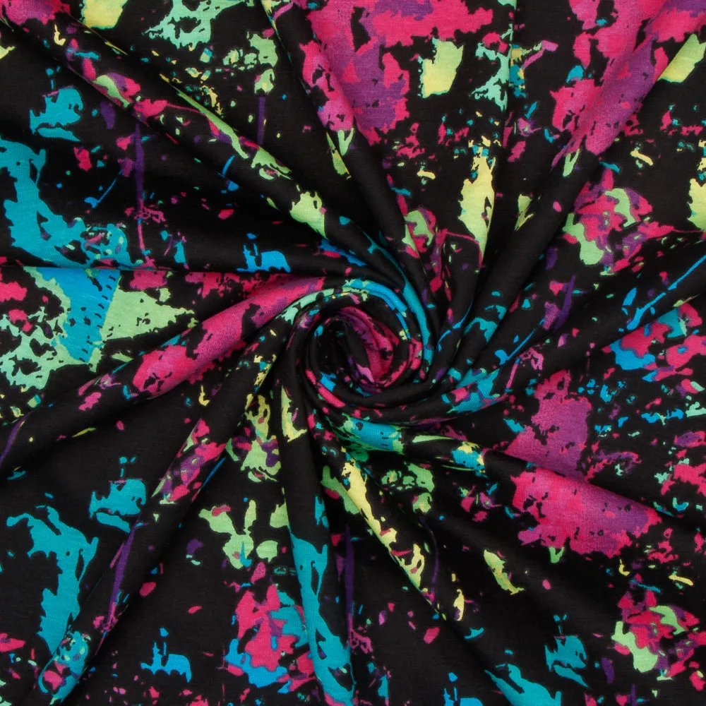 Cotton Knit Prints Paint Splash