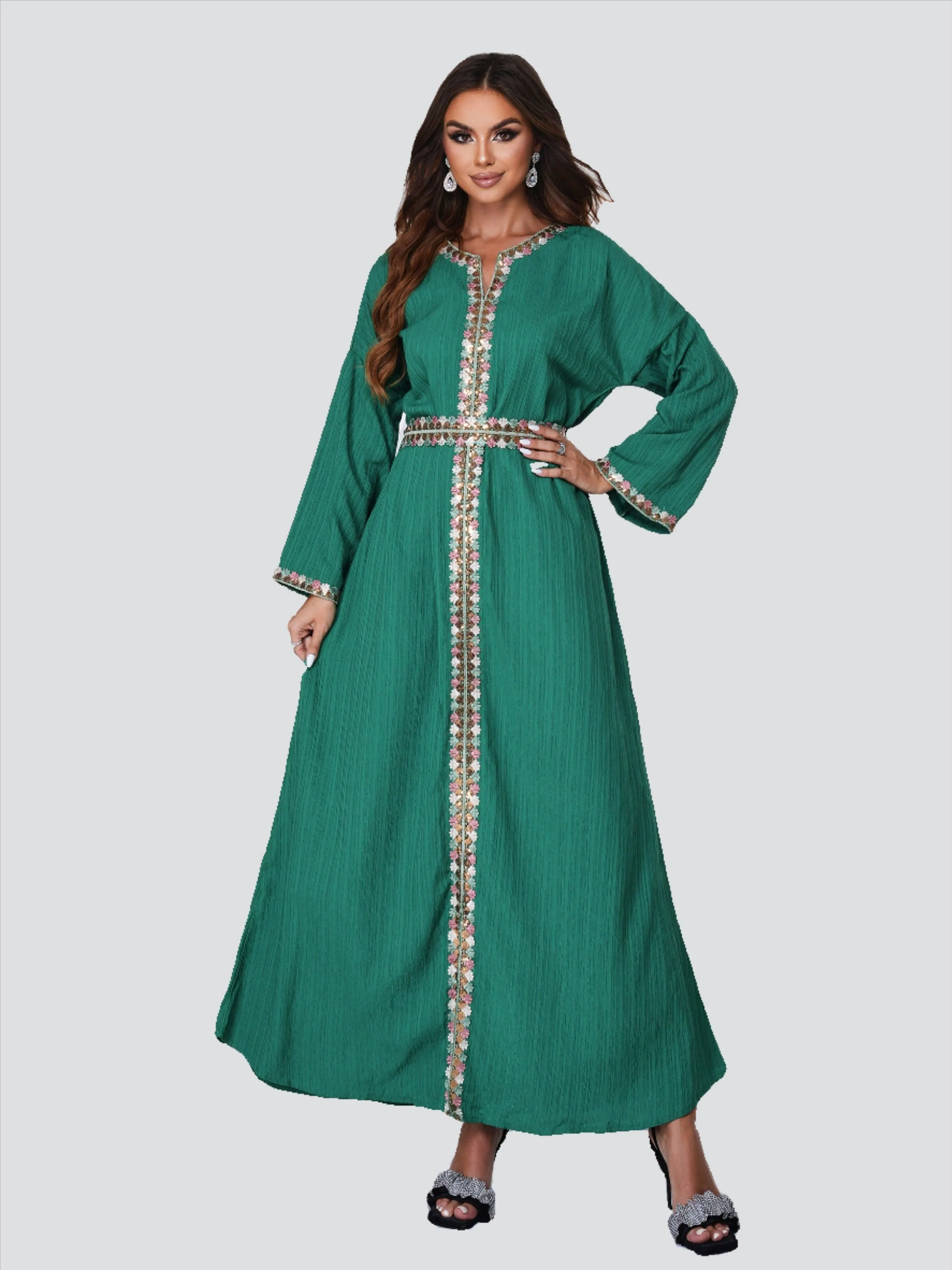 Crew Neck Girdle Maxi Dress ME00224