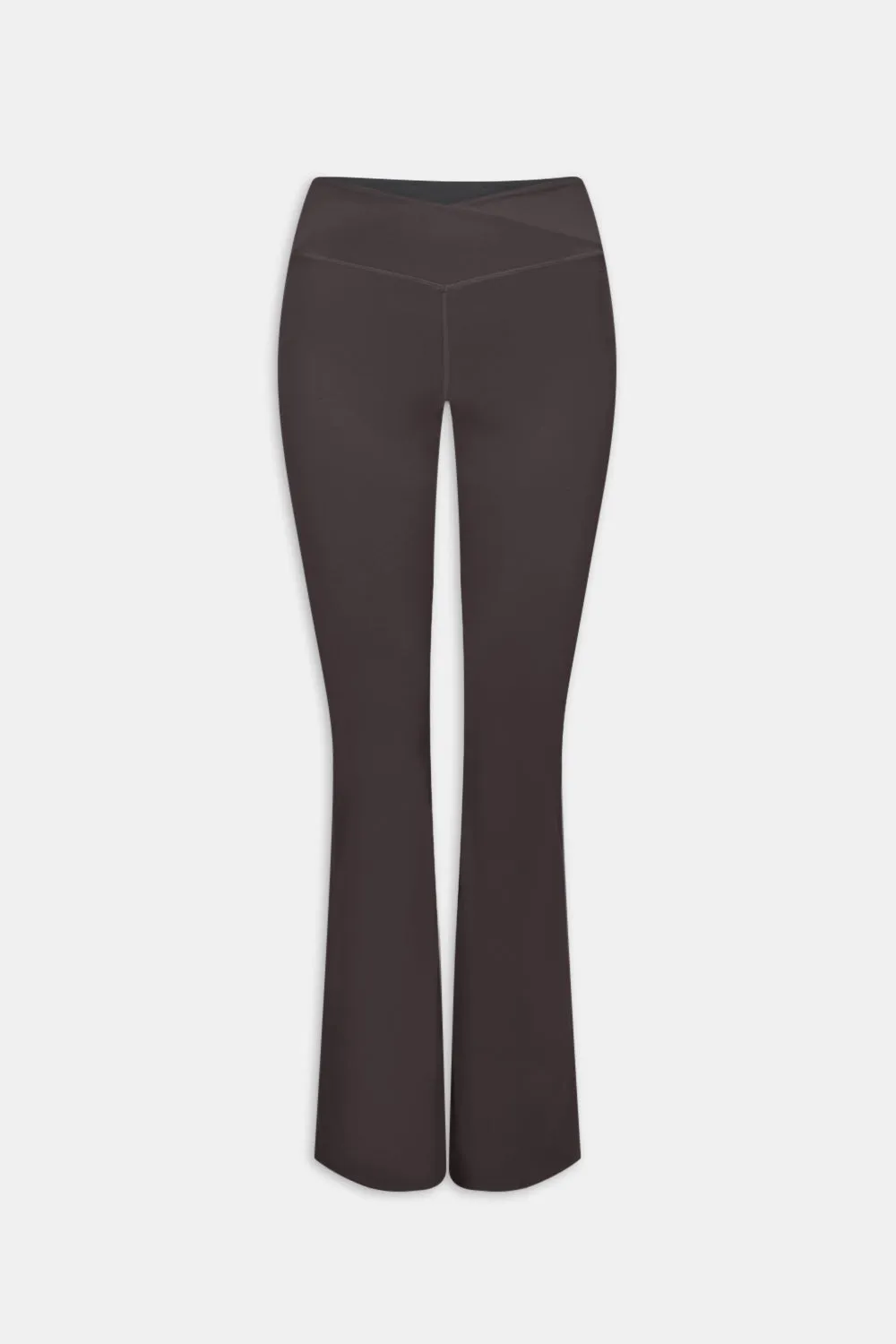 DAYFLEX WRAP HIGH WAISTED FLARED YOGA PANT - COOL ESPRESSO