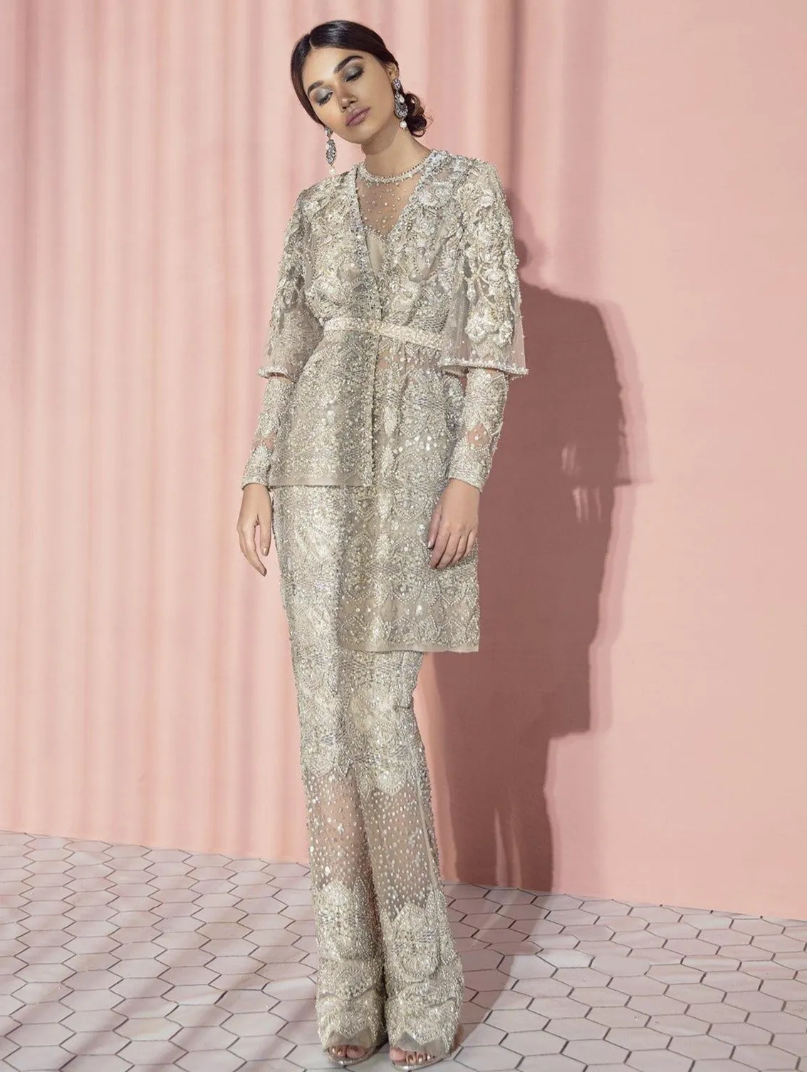 Designer Embellished Shirt Trouser for Indian Bridal Wear