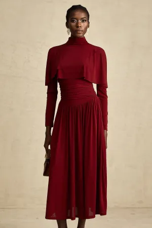 Dianna | Winered Ruched Maxi Dress