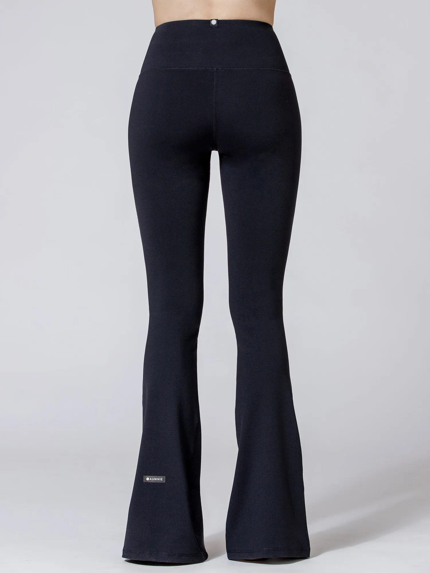 DIVINE FRONT SPLIT FLARE PANTS, BLACK
