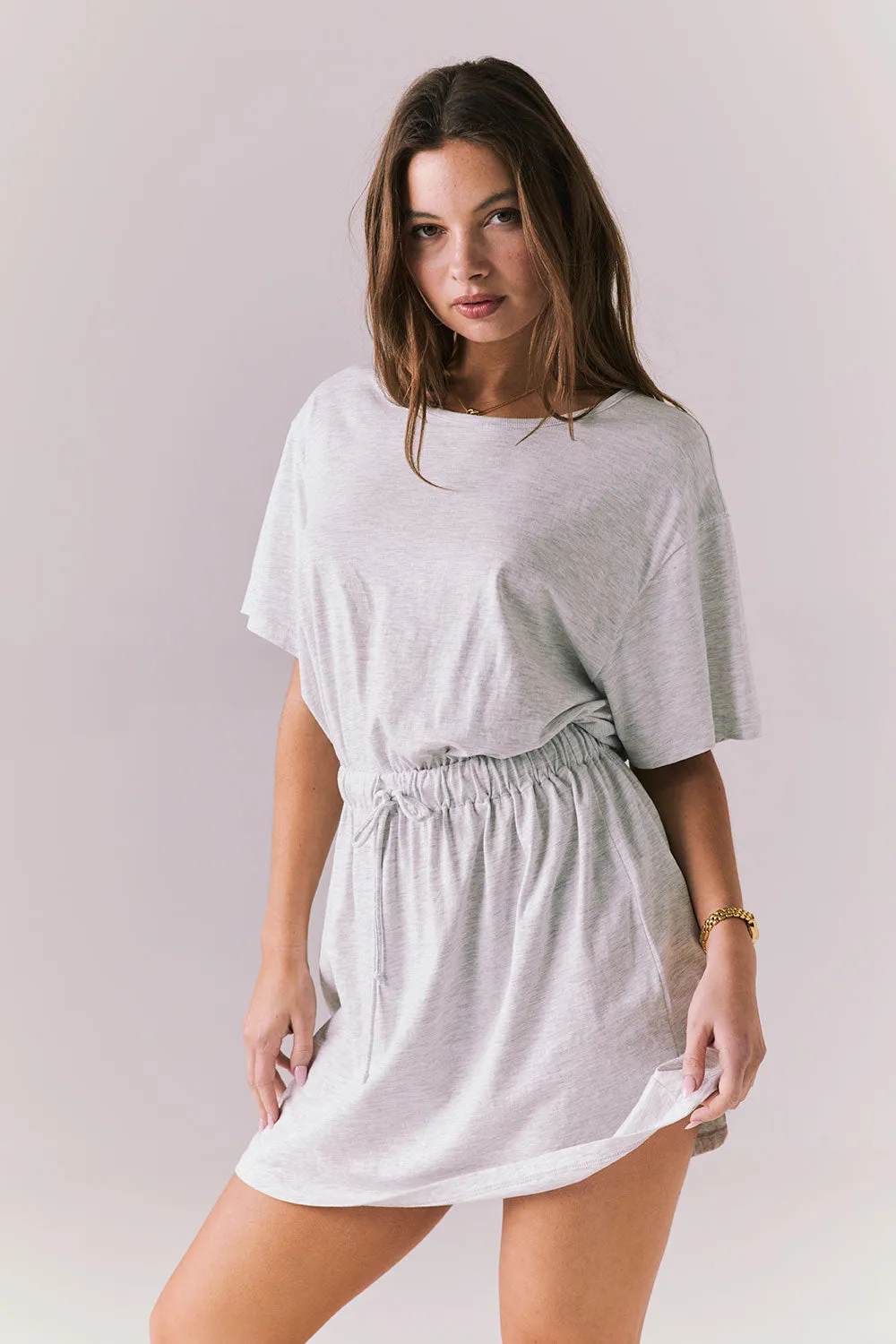 Dixie Light Heather Grey Mini Dress