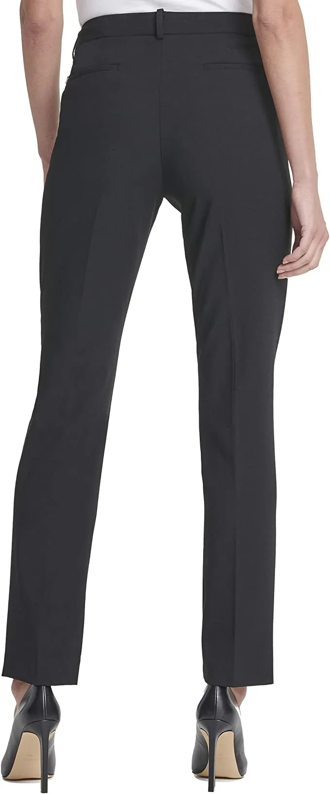 DKNY Women's Misses Fixed Waist Skinny Pant, Black, 16