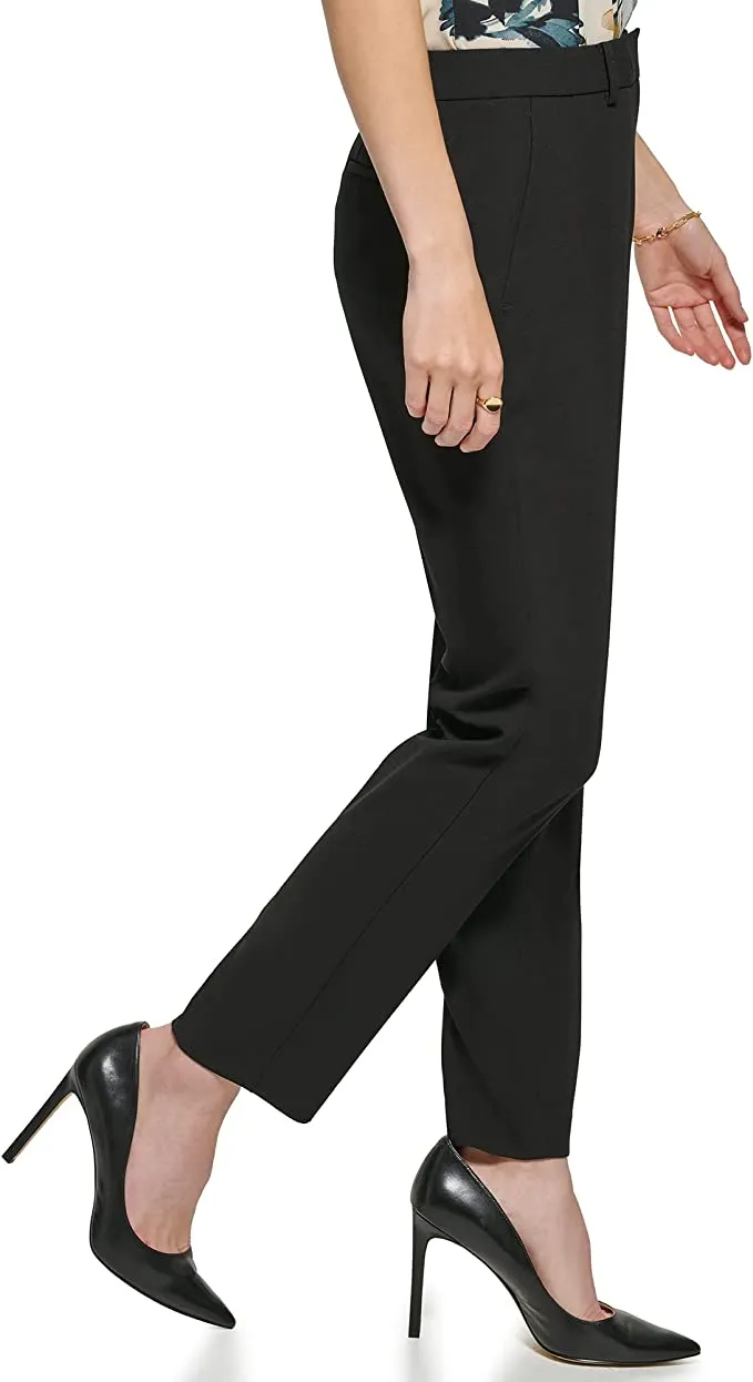 DKNY Women's Misses Fixed Waist Skinny Pant, Black, 16