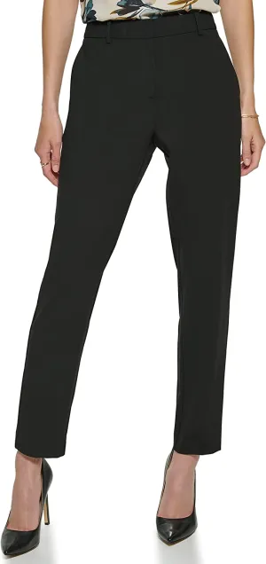 DKNY Women's Misses Fixed Waist Skinny Pant, Black, 16