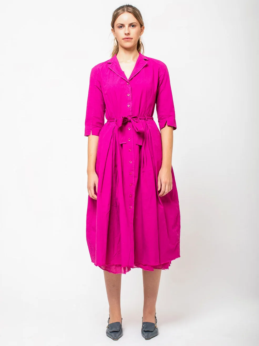 Doralice Shirt Dress - Fuchsia