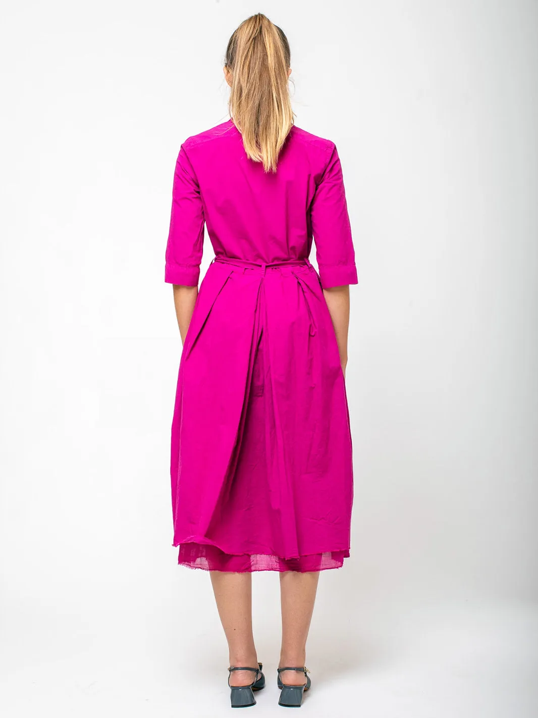 Doralice Shirt Dress - Fuchsia