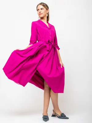 Doralice Shirt Dress - Fuchsia