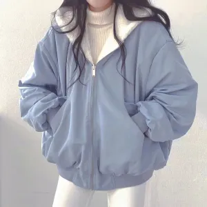 Double Sided Zipper Heavy Jacket