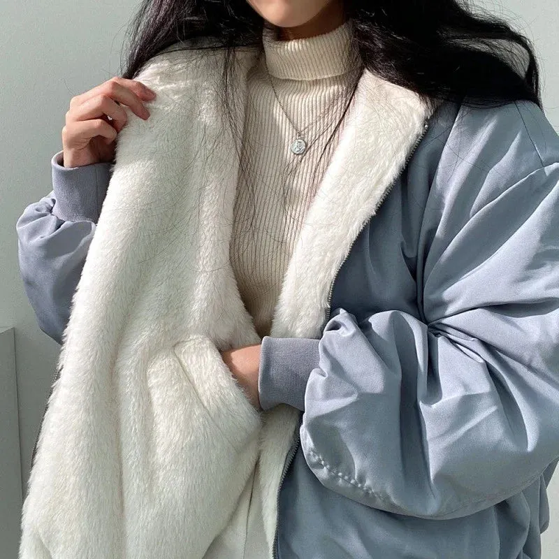 Double Sided Zipper Heavy Jacket
