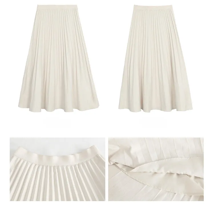 drape pleated skirt