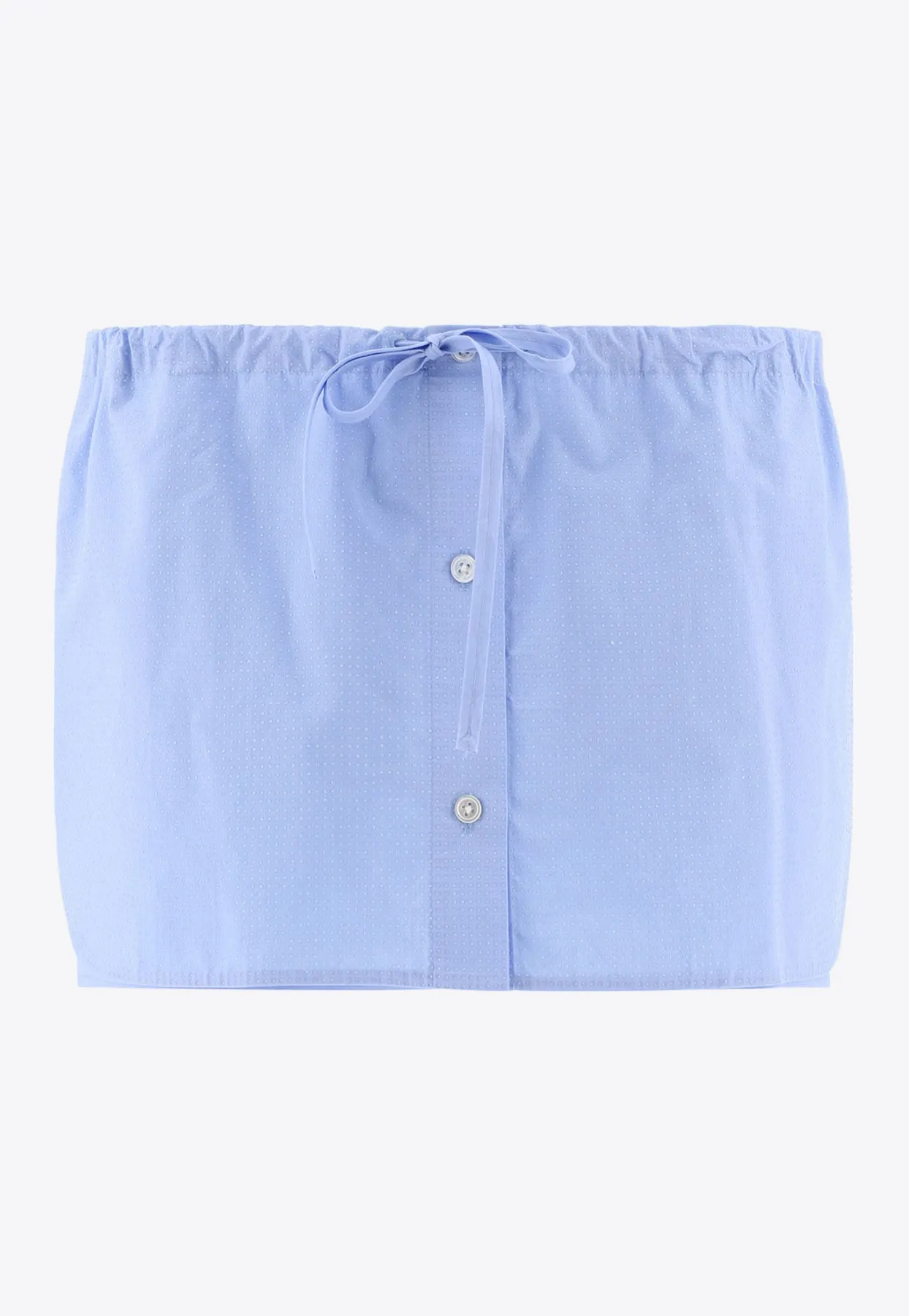 Drawstring Mini Skirt