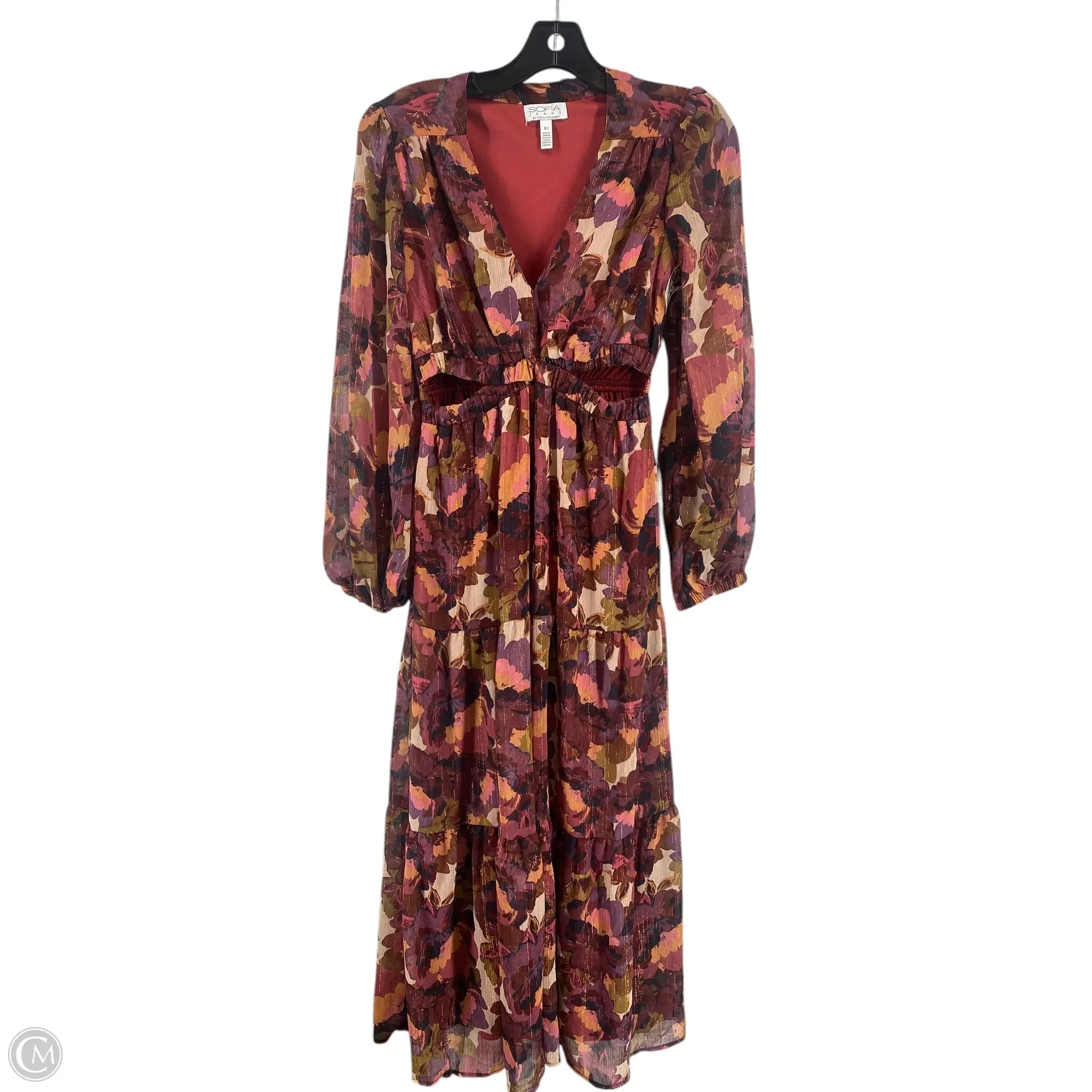Dress Casual Maxi By Sofia By Sofia Vergara In Purple, Size: Xs