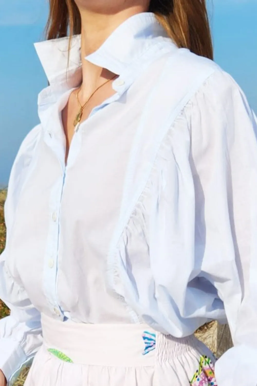 ELIZA PIRO NENE SHIRT ICE BLUE