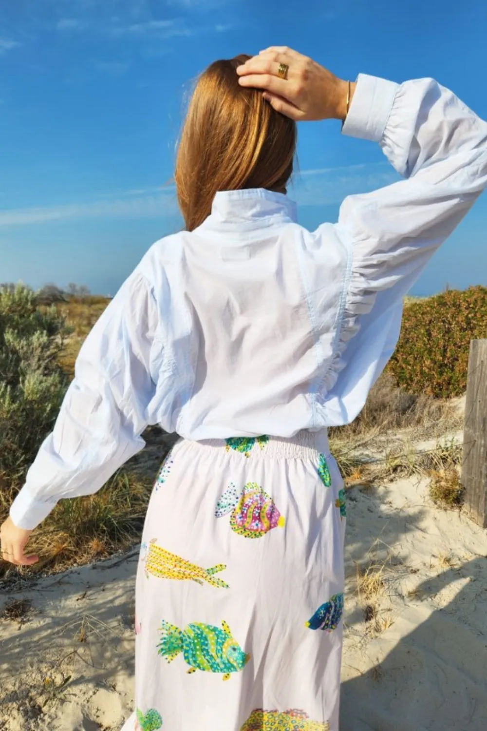 ELIZA PIRO NENE SHIRT ICE BLUE
