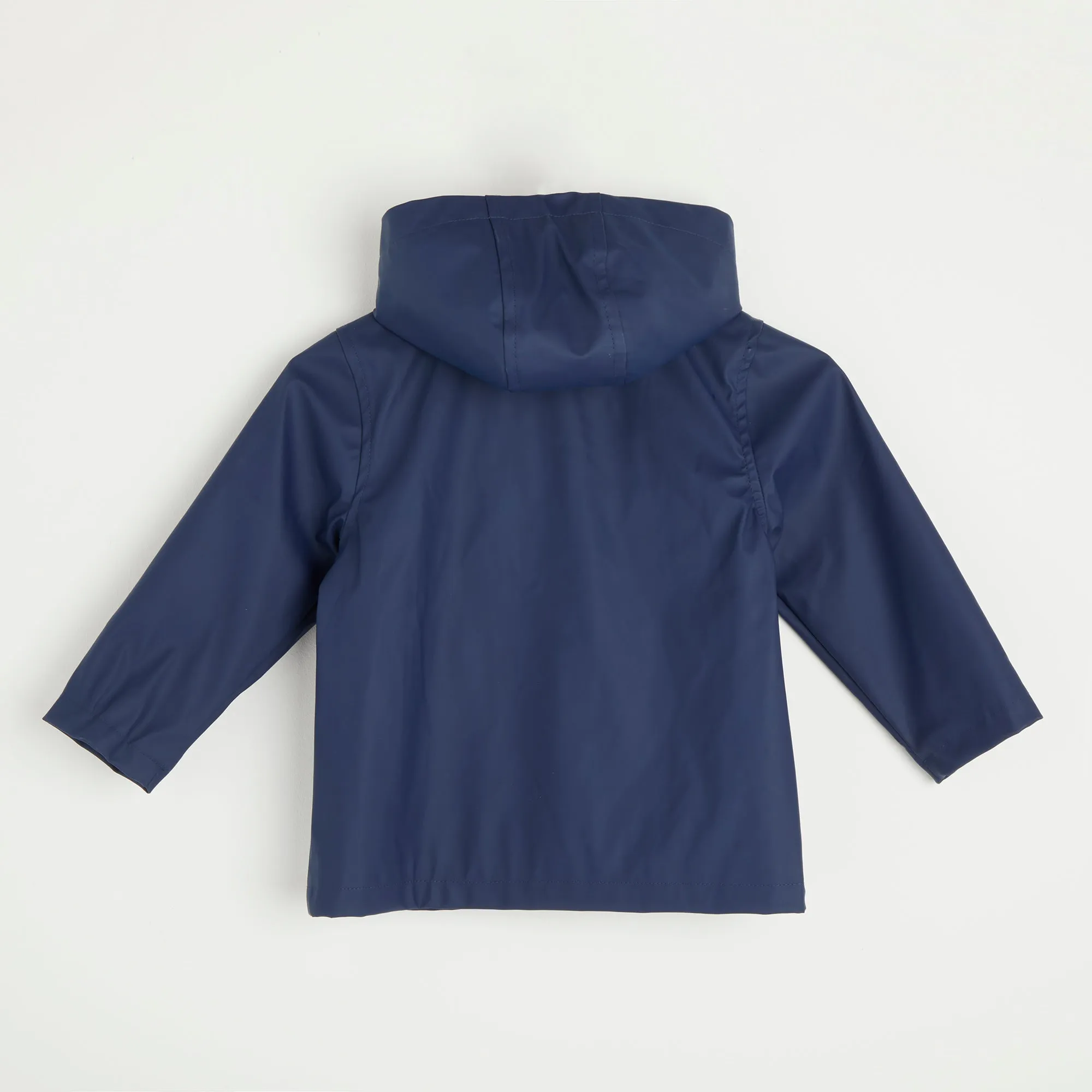 Embroidered Navy Rain Jacket