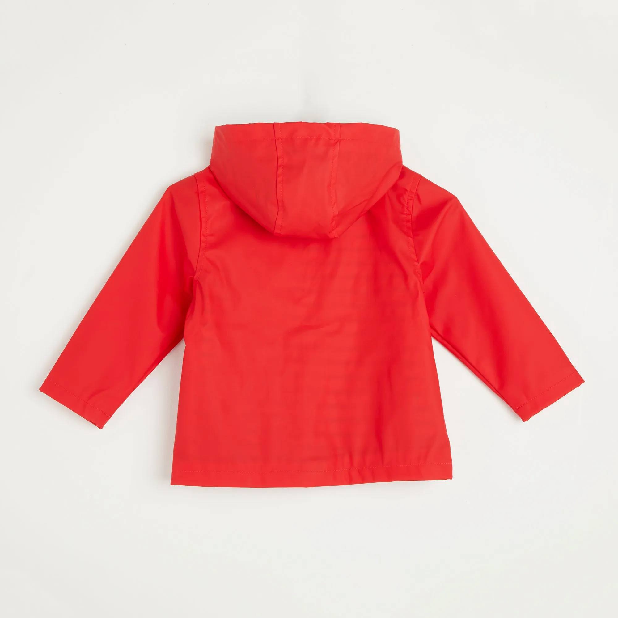 Embroidered Red Rain Jacket