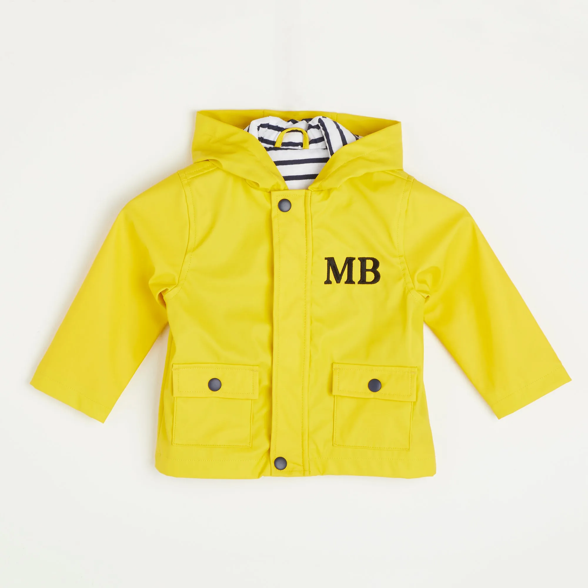 Embroidered Yellow Rain Jacket