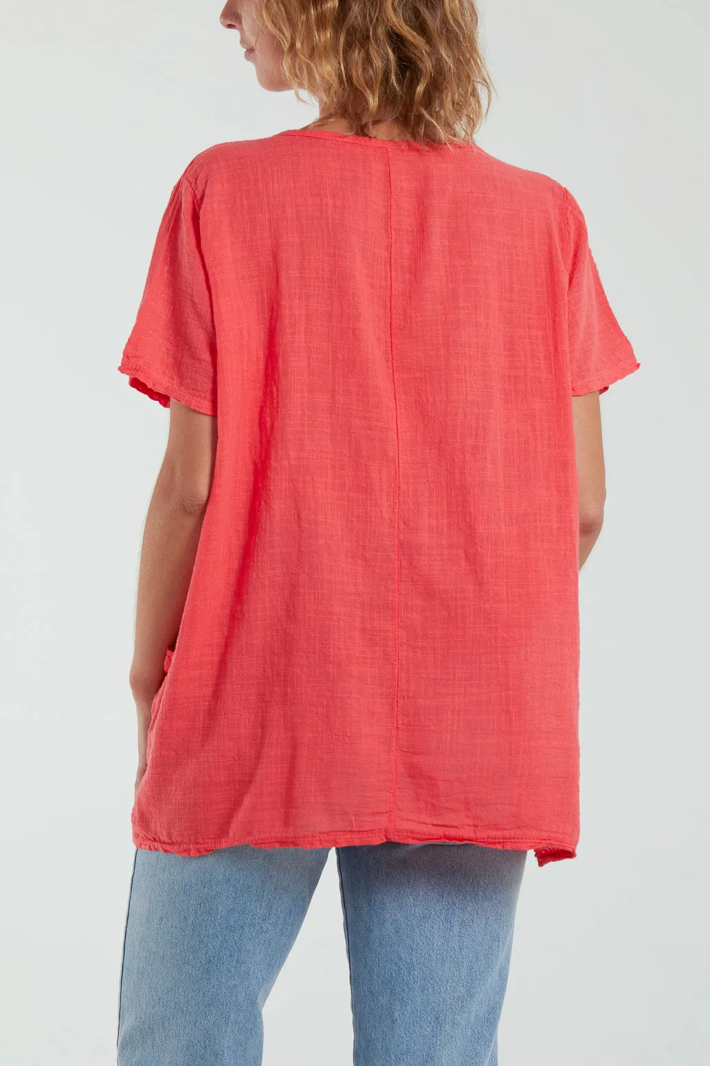 Embroidery Spirals Pocket Top
