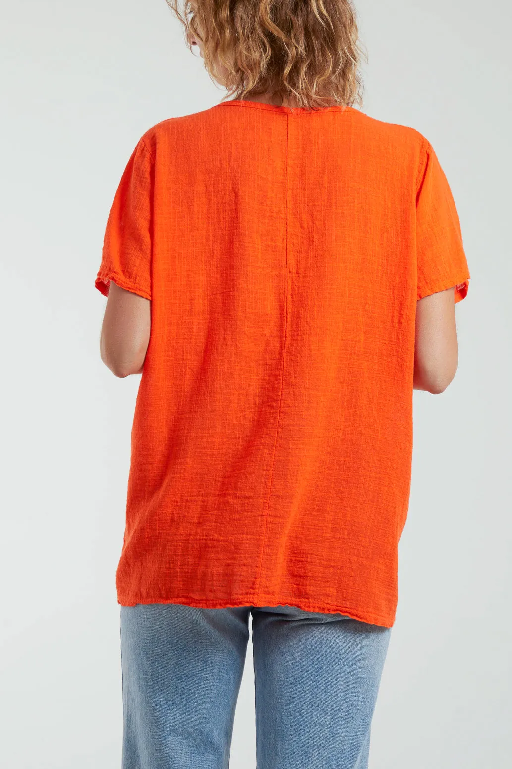 Embroidery Spirals Pocket Top