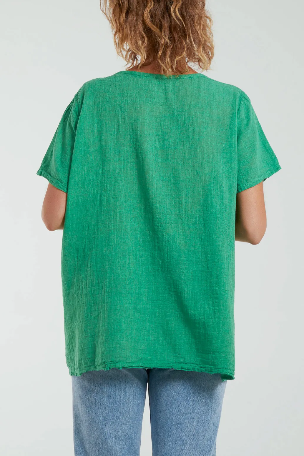Embroidery Spirals Pocket Top