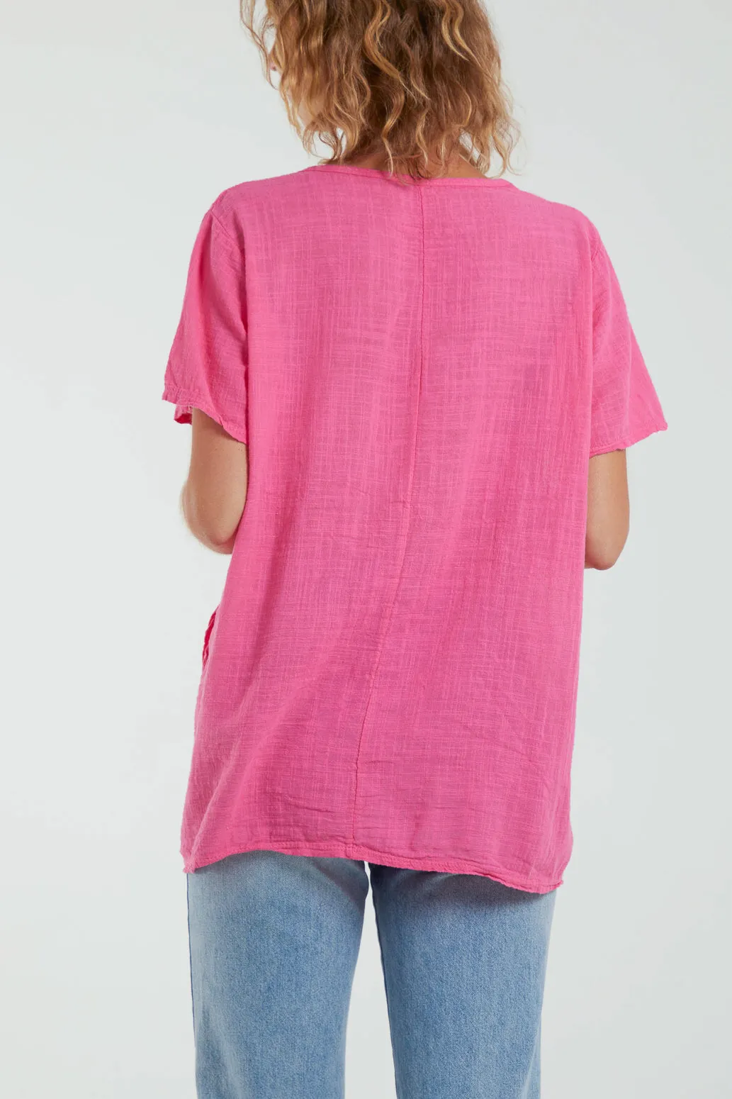 Embroidery Spirals Pocket Top