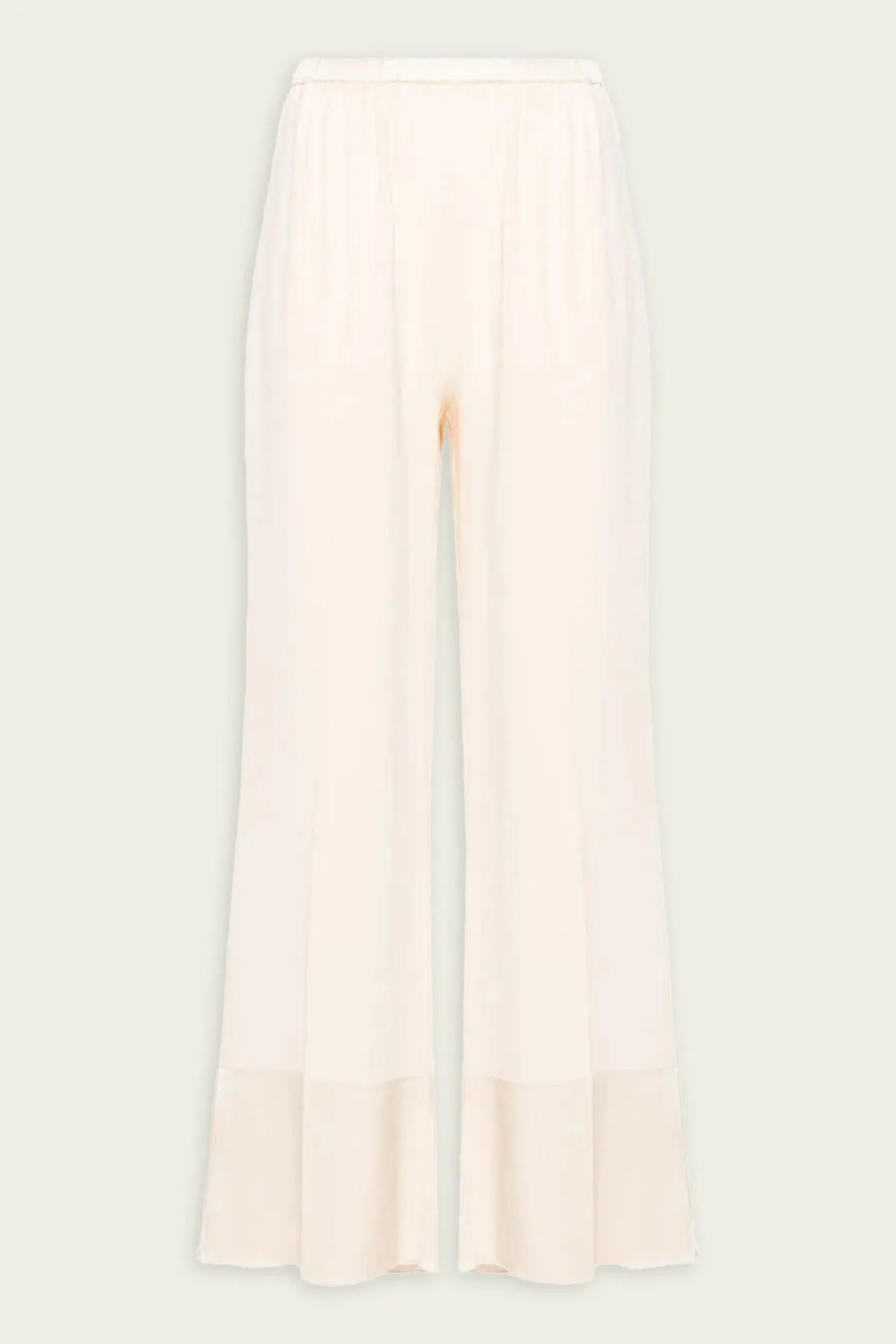 Envers Satin Flared Pants in Ivory