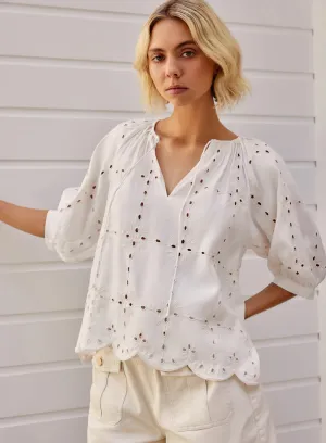 Esmaee White Haven Blouse | White