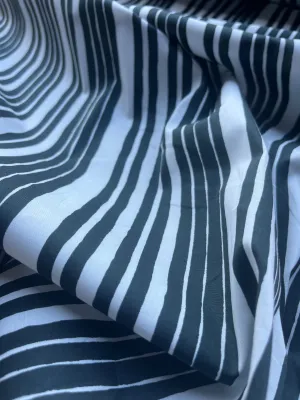 Fatima 009 poplin stretch with "handpainted" stripes