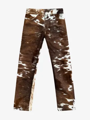 Flared Cowhide Pants