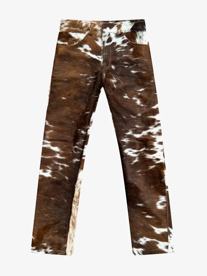 Flared Cowhide Pants