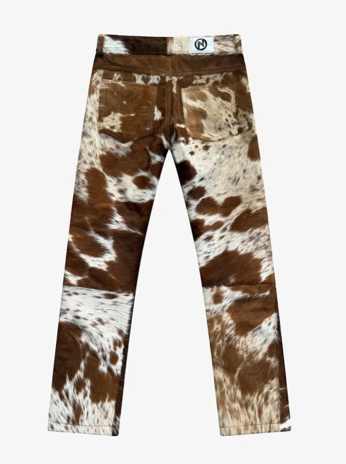 Flared Cowhide Pants