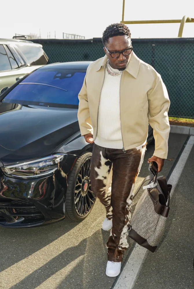 Flared Cowhide Pants
