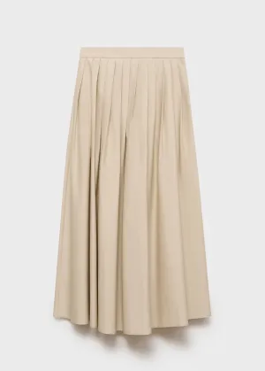 Flared skirt with pleated detail