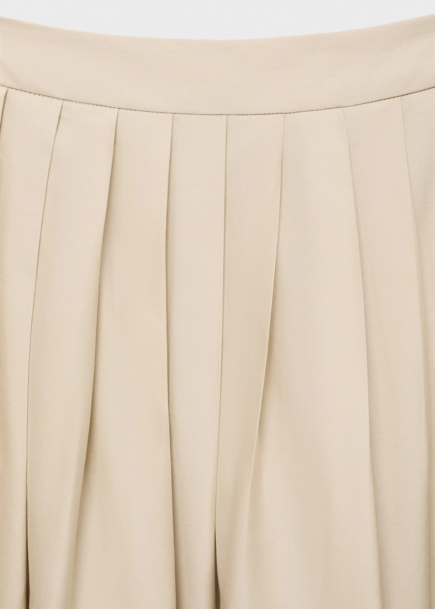 Flared skirt with pleated detail