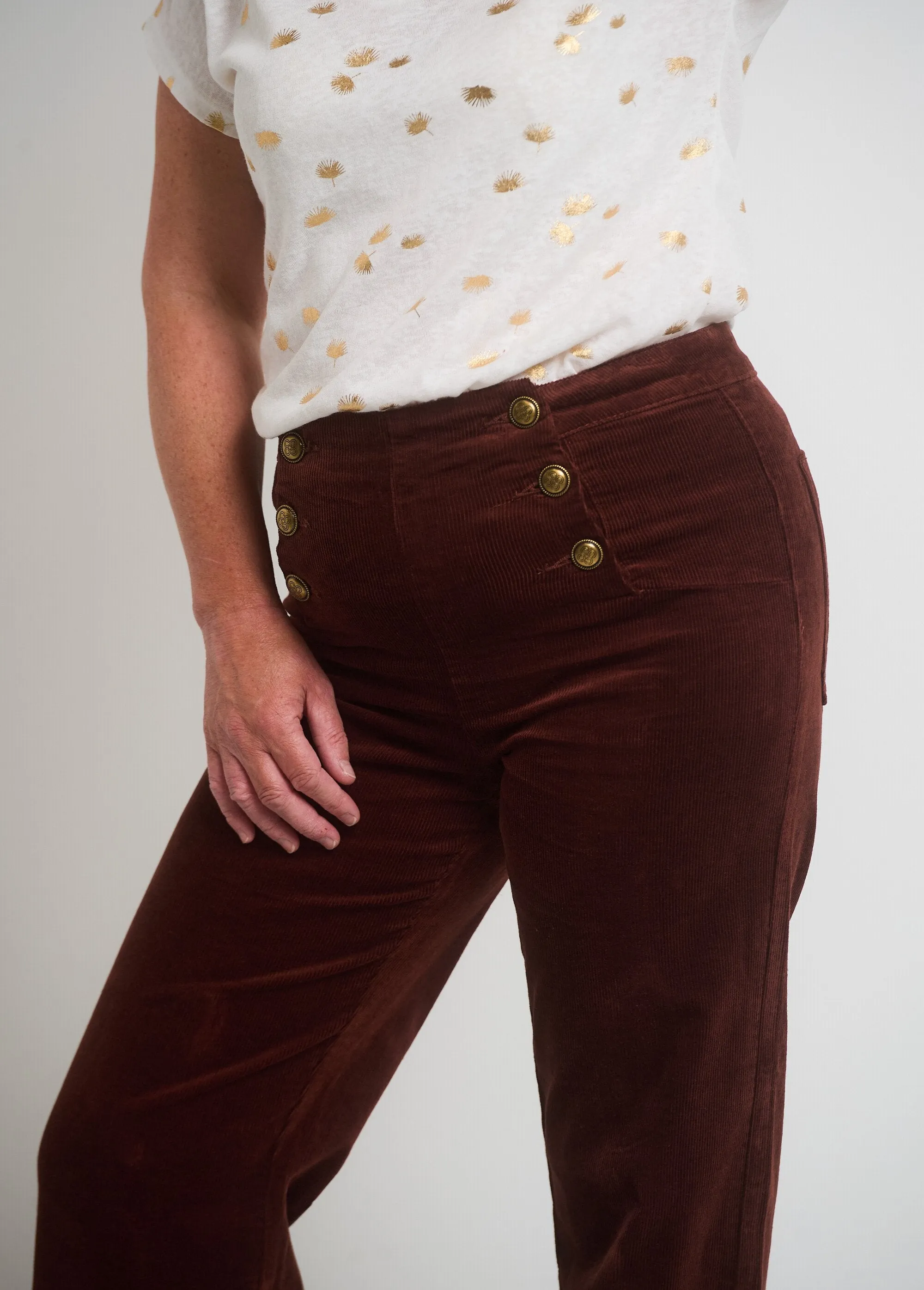 Flared Velvet Bridge Pants