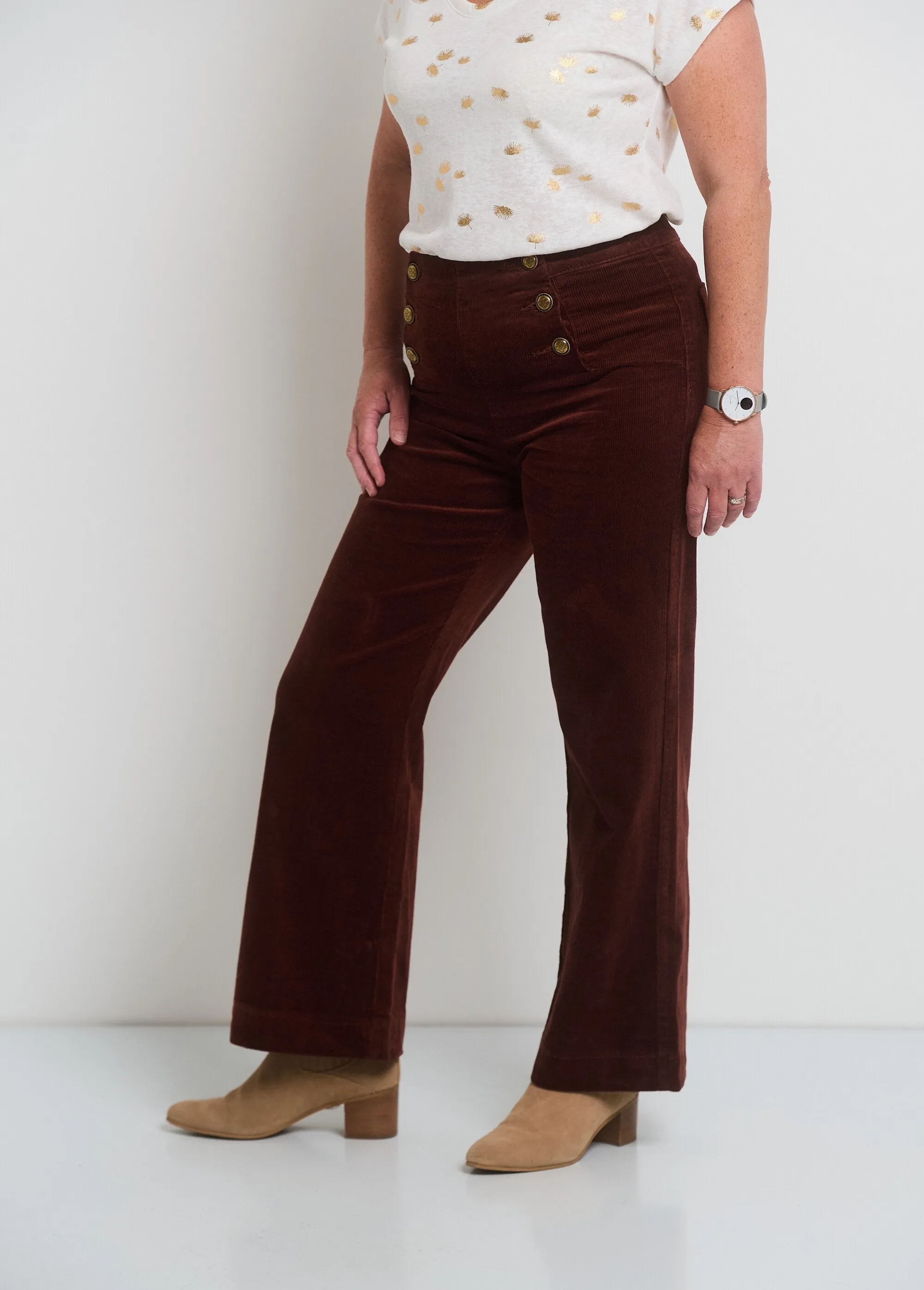 Flared Velvet Bridge Pants