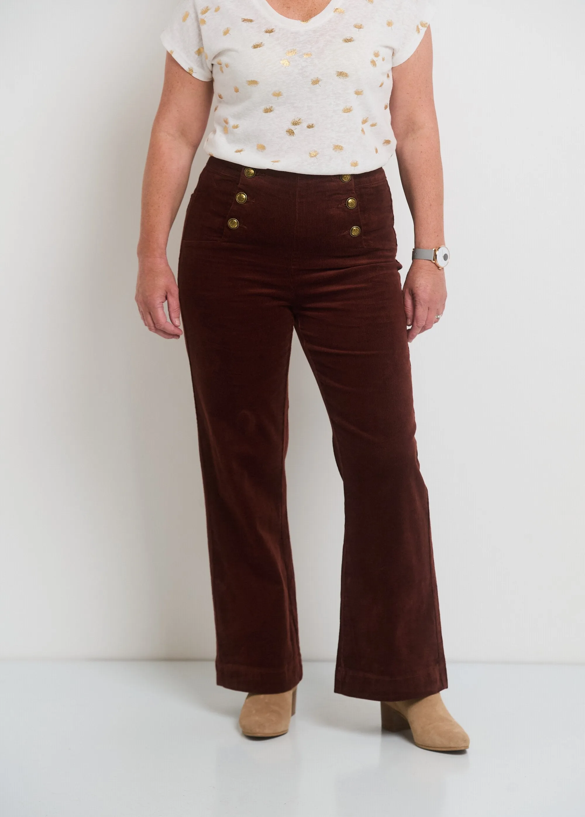 Flared Velvet Bridge Pants